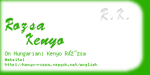 rozsa kenyo business card